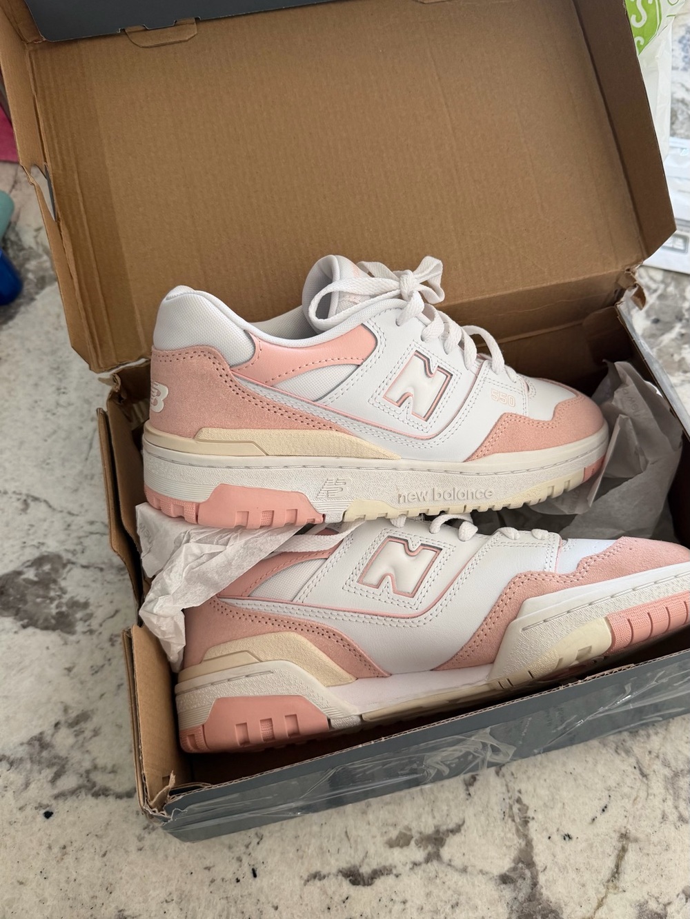 New Balance Sneakers in Pink and White